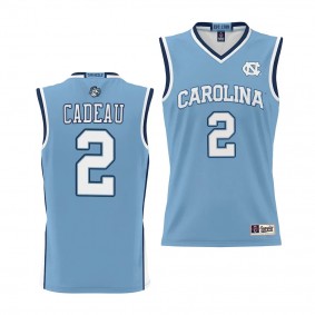 UNC Tar Heels Elliot Cadeau Blue #2 NIL Basketball Jersey Lightweight Unisex