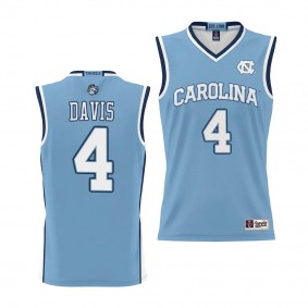 UNC Tar Heels R.J. Davis Blue #4 NIL Basketball Jersey Lightweight Unisex