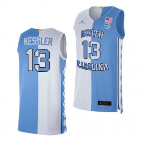 Walker Kessler North Carolina Tar Heels 2021 Split Edition Jersey Blue White Special